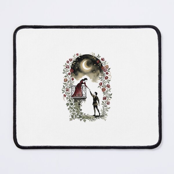 Item preview, Romeo and Juliet Watercolor Balcony Moon Design designed and sold by Fenay Designs.