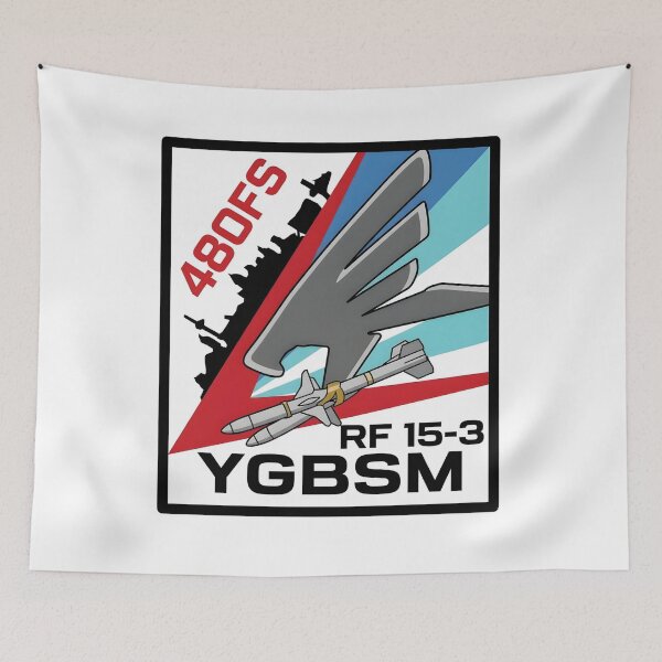 Item preview, 480th Fighter Squadron "YGBSM" Red Flag 15-3 Emblem designed and sold by CharlieDesings.