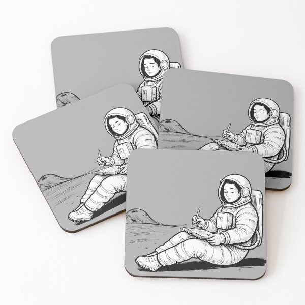 Item preview, Astronaut Writing Journal in Space | Cosmic Diary Art designed and sold by TeyArtWork.