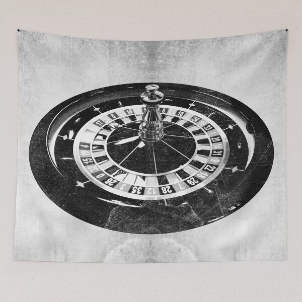 Item preview, Vintage Roulette Wheel Dark Gambling Casino Art designed and sold by Ghoul Enterprises.