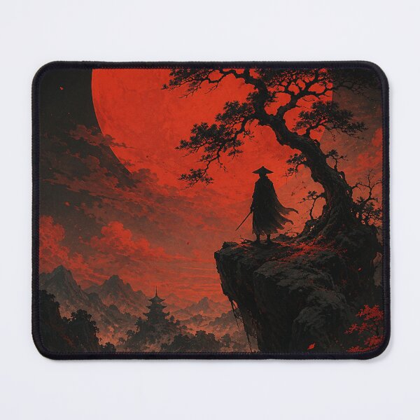 Item preview, Samurai Forgot His Umbrella – Red Moon Japan Fantasy designed and sold by DrizzyV.