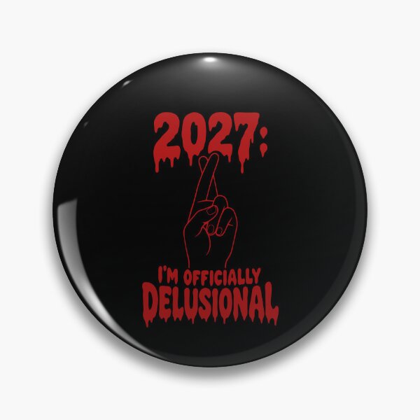 Item preview, Red 2027: I'm Officially Delusional — Edgy Gothic New Year Art designed and sold by MalisoStickers.