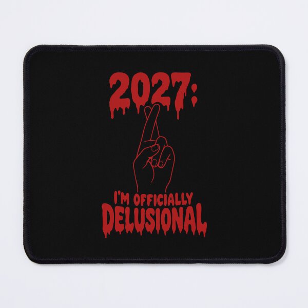 Item preview, Red 2027: I'm Officially Delusional — Edgy Gothic New Year Art designed and sold by MalisoStickers.