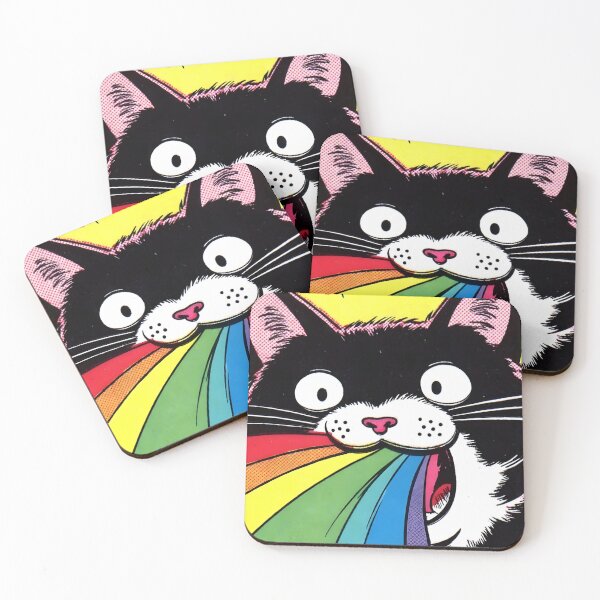 Item preview, Cat spits out rainbow designed and sold by anydesign01.