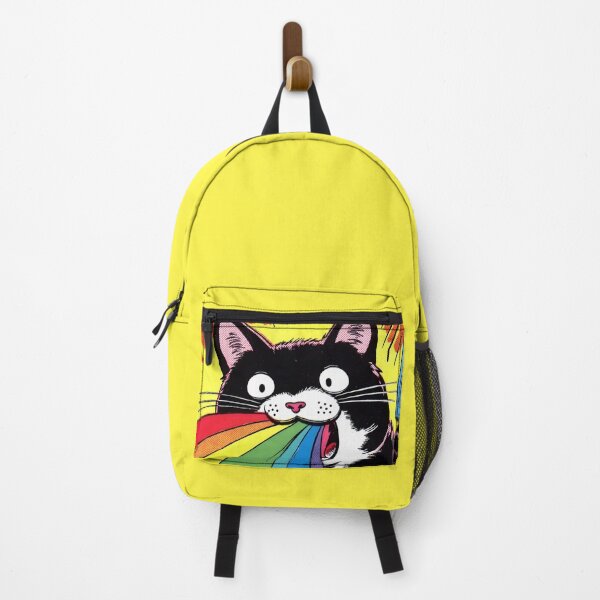 Item preview, Cat spits out rainbow designed and sold by GOOD DAY Studio.