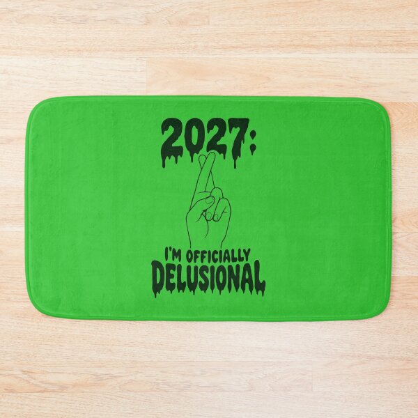 Item preview, Green 2027: I'm Officially Delusional — Edgy Gothic New Year Art designed and sold by MalisoStickers.