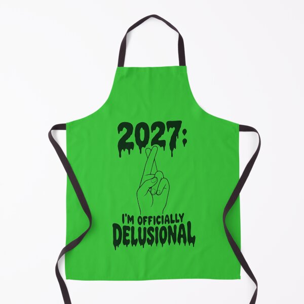 Item preview, Green 2027: I'm Officially Delusional — Edgy Gothic New Year Art designed and sold by MalisoStickers.