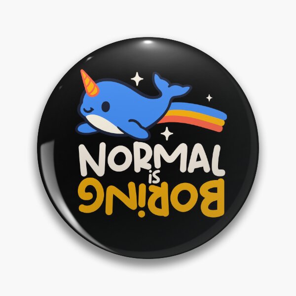 Item preview, Normal Is Boring - Cute Rainbow Narwhal Kawaii Aesthetic designed and sold by NemiMakeit.