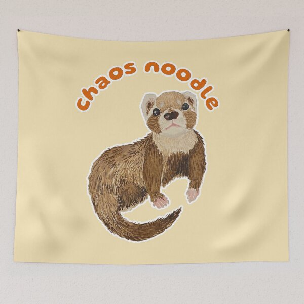 Item preview, Chaos Noodle Bramble the Ferret designed and sold by Blackberries & Moss.