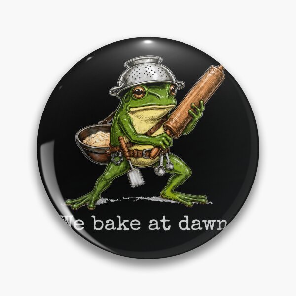 Item preview, Frog We Bake At Dawn Funny Saying Quote designed and sold by Starry Night Creative Art.