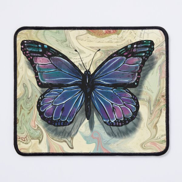 Item preview, Vintage Purple Butterfly Illustration over Antique Book Page designed and sold by Becky-Poppins.