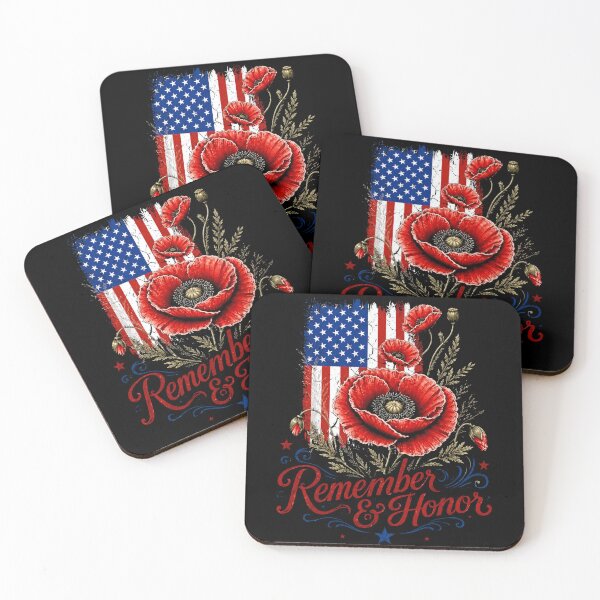 Item preview, Veterans Day USA Memorial Day Red Poppy Flower Military designed and sold by Starry Night Creative Art.