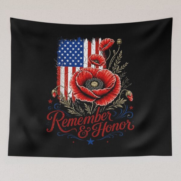Item preview, Veterans Day USA Memorial Day Red Poppy Flower Military designed and sold by Starry Night Creative Art.