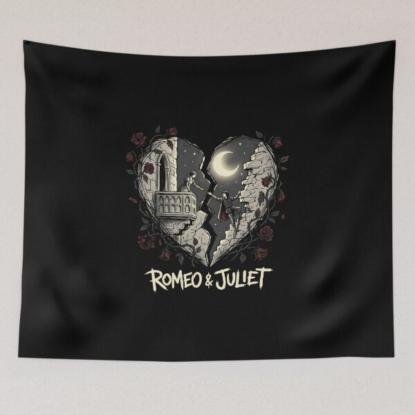 Item preview, Romeo and Juliet Broken Heart Balcony Moon Design designed and sold by Fenay Designs.