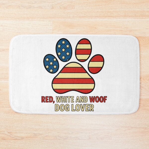 Item preview, Red White and Woof 4th of July Dog Paw Shirt Design designed and sold by MerchlyMike.