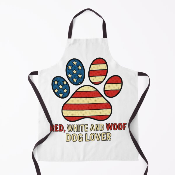 Item preview, Red White and Woof 4th of July Dog Paw Shirt Design designed and sold by MerchlyMike.