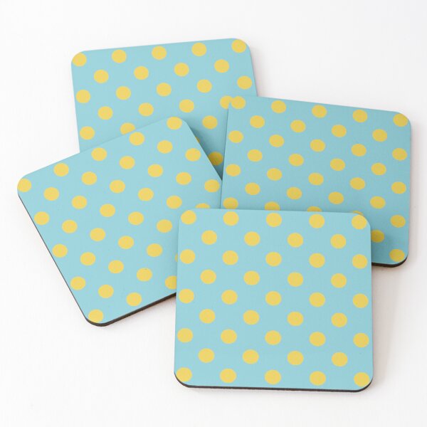 Item preview, Yellow and Light Blue Polka Dots Pattern designed and sold by The Innocent Ghost Project.
