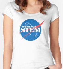 NASA - FRAUEN IM STEMPEL Tailliertes Rundhals-Shirt