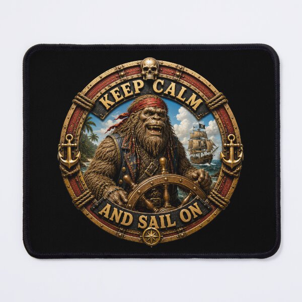 Item preview, Keep Calm and Sail On Bigfoot Pirate designed and sold by Bigfoot Fuel Co.