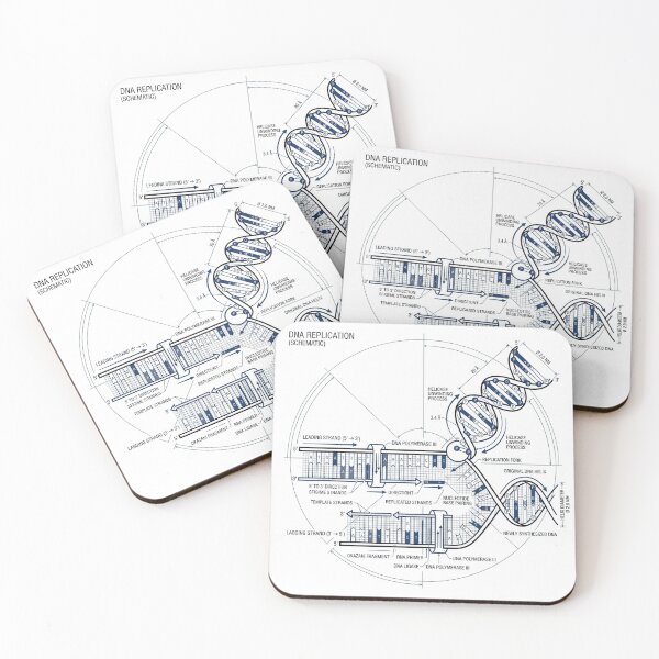 Item preview, DNA Replication Technical Blueprint Science Art designed and sold by DuckOddity.