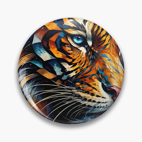Item preview, Vibrant Tiger Portrait designed and sold by cuprum.