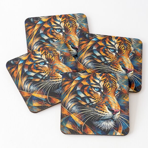 Item preview, Vibrant Tiger Portrait designed and sold by cuprum.
