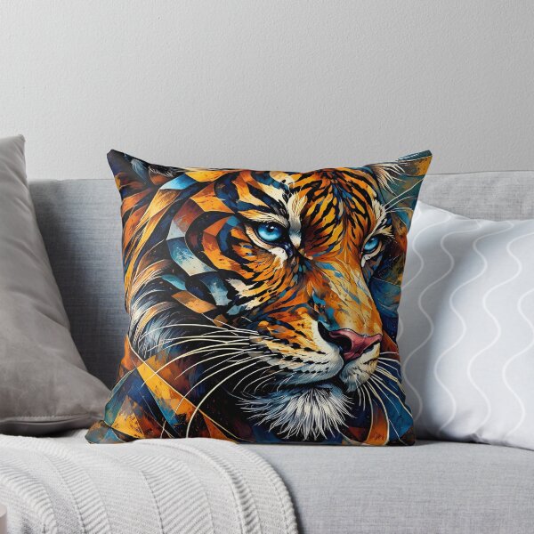 Item preview, Vibrant Tiger Portrait designed and sold by cuprum.