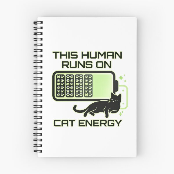 Artikelvorschau, Dieses T-Shirt für Katzenliebhaber: „Dieser Mensch wird von Katzenenergie angetrieben“ entworfen und verkauft von Safe Haven Pets.