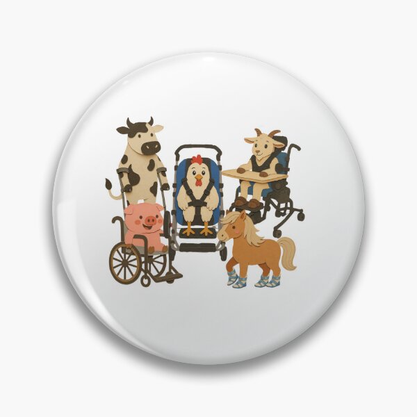 Item preview, Farm Animals with Assistive Mobility Devices designed and sold by TamthepedsPT.