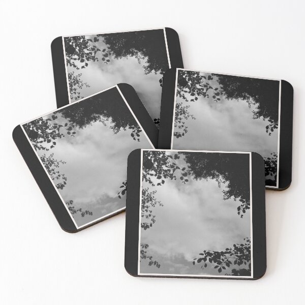 Item preview, monochromatic shot of trees framing clouds in glasgow, scotland (may 2026) designed and sold by photosbykel.