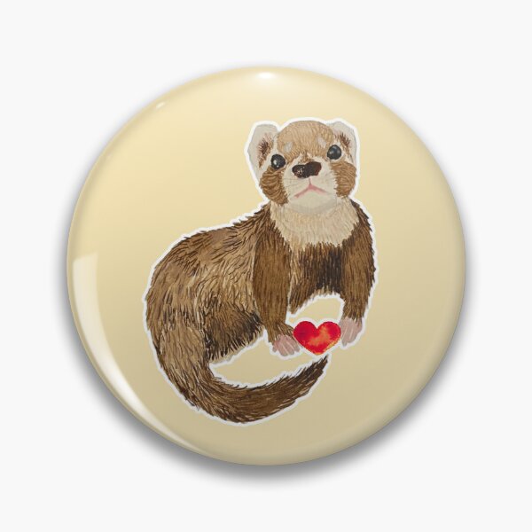 Item preview, Little Heart Bramble the Ferret designed and sold by Blackberries & Moss.