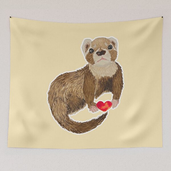 Item preview, Little Heart Bramble the Ferret designed and sold by Blackberries & Moss.