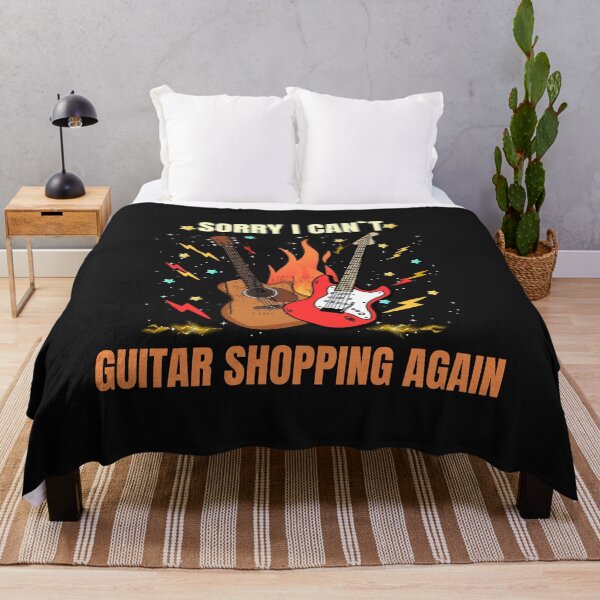 Item preview, Sorry I Can’t Guitar Shopping Again Funny Guitar Lover Design designed and sold by Joyful-Pixel.