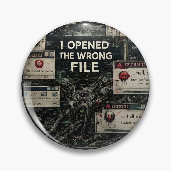 Item preview, Corrupted Desktop Internet Horror Design - I OPENED THE WRONG FILE designed and sold by Heretical-Crow.