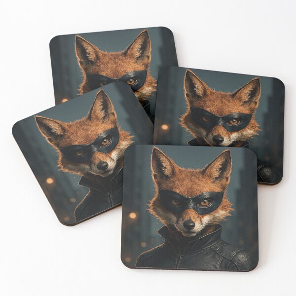 Item preview, Masked Fox Hero – Urban Night Vigilante designed and sold by mbmstores.