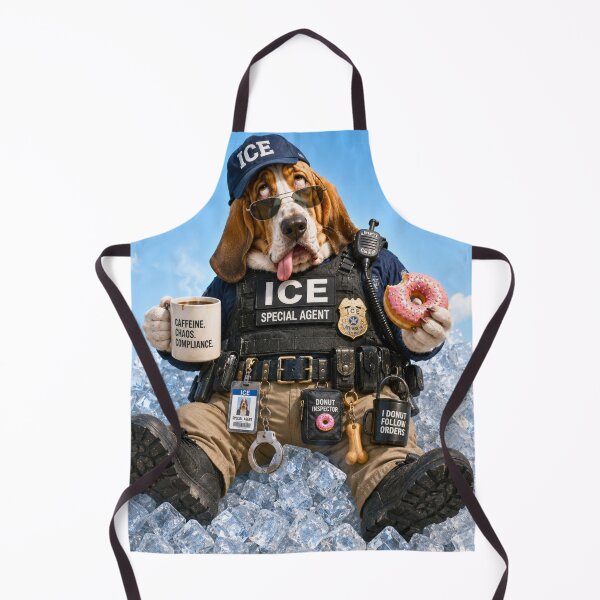 Item preview, Goofy ICE Hound Dog Cartoon Sitting on Ice Cubes designed and sold by AnimalMarvels.