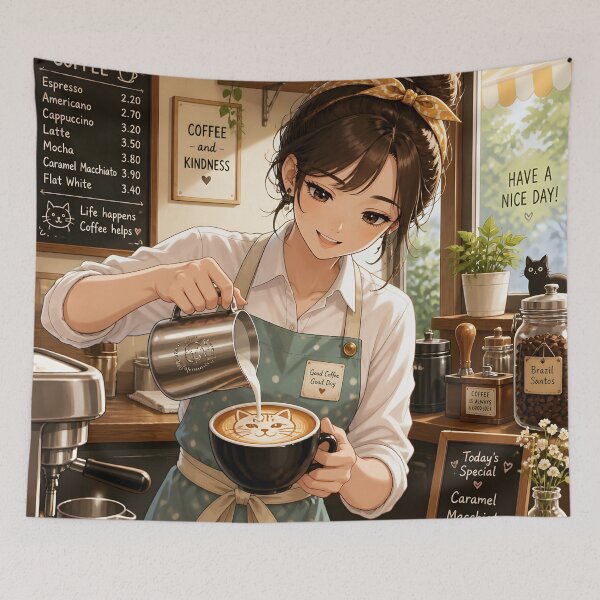 Item preview, Cat Latte Art designed and sold by sigmaartstudio.