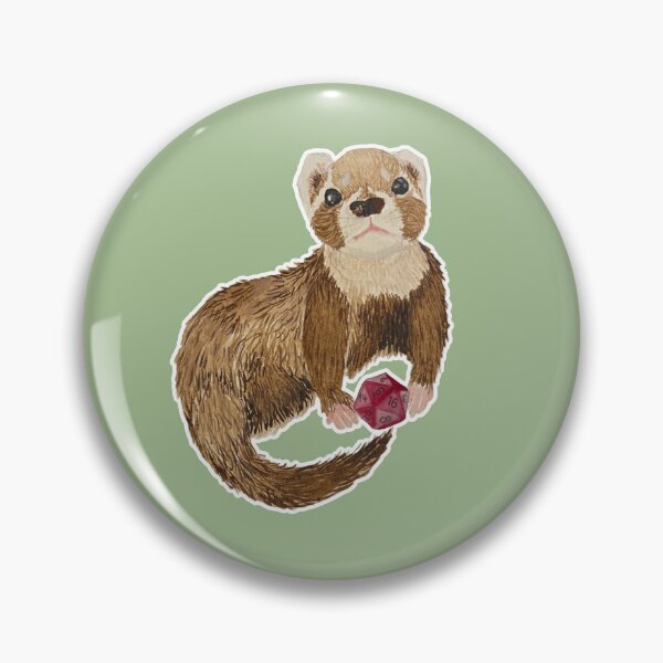 Item preview, D20 Bramble the Ferret designed and sold by Blackberries & Moss.