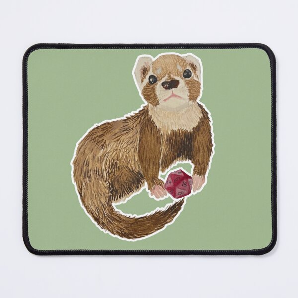 Item preview, D20 Bramble the Ferret designed and sold by Blackberries & Moss.