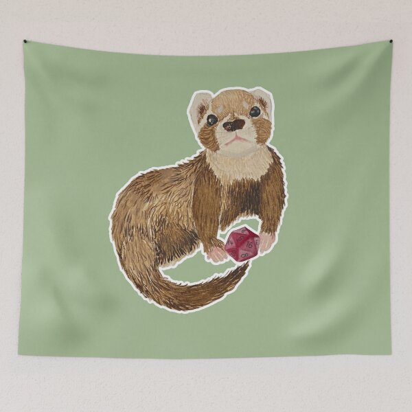 Item preview, D20 Bramble the Ferret designed and sold by Blackberries & Moss.