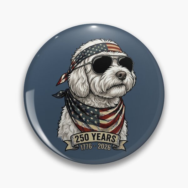 Item preview, Patriotic Doodle Dog 250 Years USA 1776-2026 designed and sold by d247.
