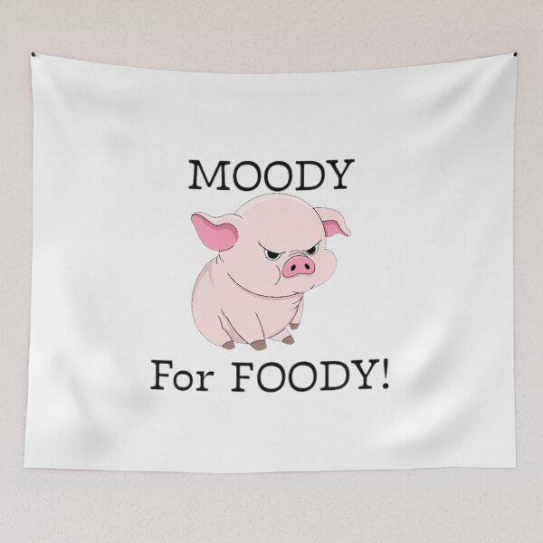 Item preview, Moody for foody pig  designed and sold by OinkOinks.