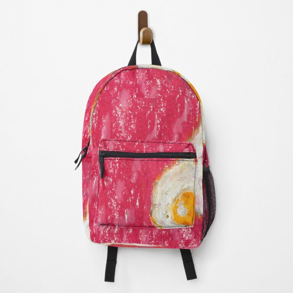 Item preview, Fried Eggs Pink Pop Art Oil Pastel Food Illustration designed and sold by kenagoup.