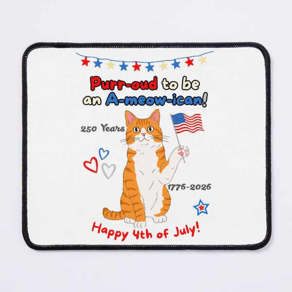 Item preview, 4th of July 250th Purr-oud Orange Tabby Cat designed and sold by MYCatStuff.