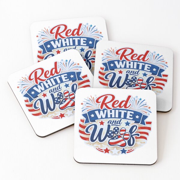 Item preview,  Red White and Woof 4th of July Dog Paw Shirt Design designed and sold by MerchlyMike.