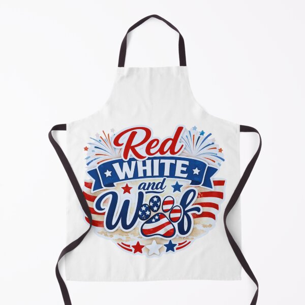 Item preview, Red White and Woof 4th of July Dog Paw Shirt Design designed and sold by MerchlyMike.