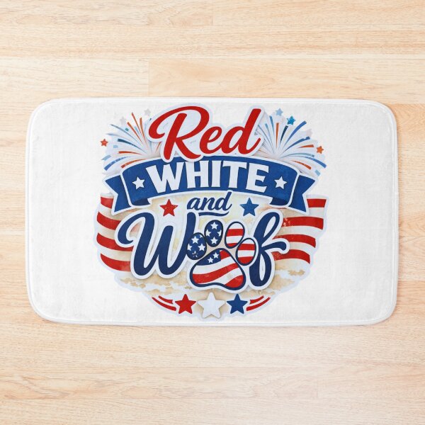 Item preview,  Red White and Woof 4th of July Dog Paw Shirt Design designed and sold by MerchlyMike.