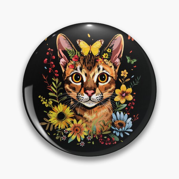 Item preview, Funny Chausie Cat Floral Colorful Boys Girls Kids designed and sold by rafaeltto.