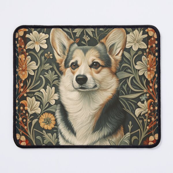 Item preview, Pembroke Welsh Corgi William Morris Floral Design designed and sold by AntiqueImages.
