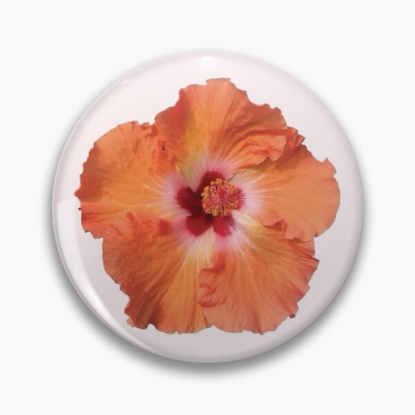Item preview, orange hibiscus flower sticker designed and sold by inainart.